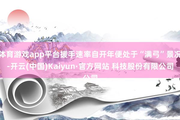 体育游戏app平台援手速率自开年便处于“满弓”景况-开云(中国)Kaiyun·官方网站 科技股份有限公司