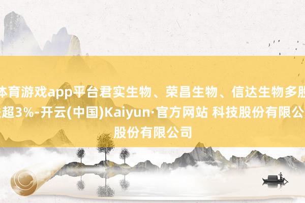 体育游戏app平台君实生物、荣昌生物、信达生物多股跌超3%-开云(中国)Kaiyun·官方网站 科技股份有限公司